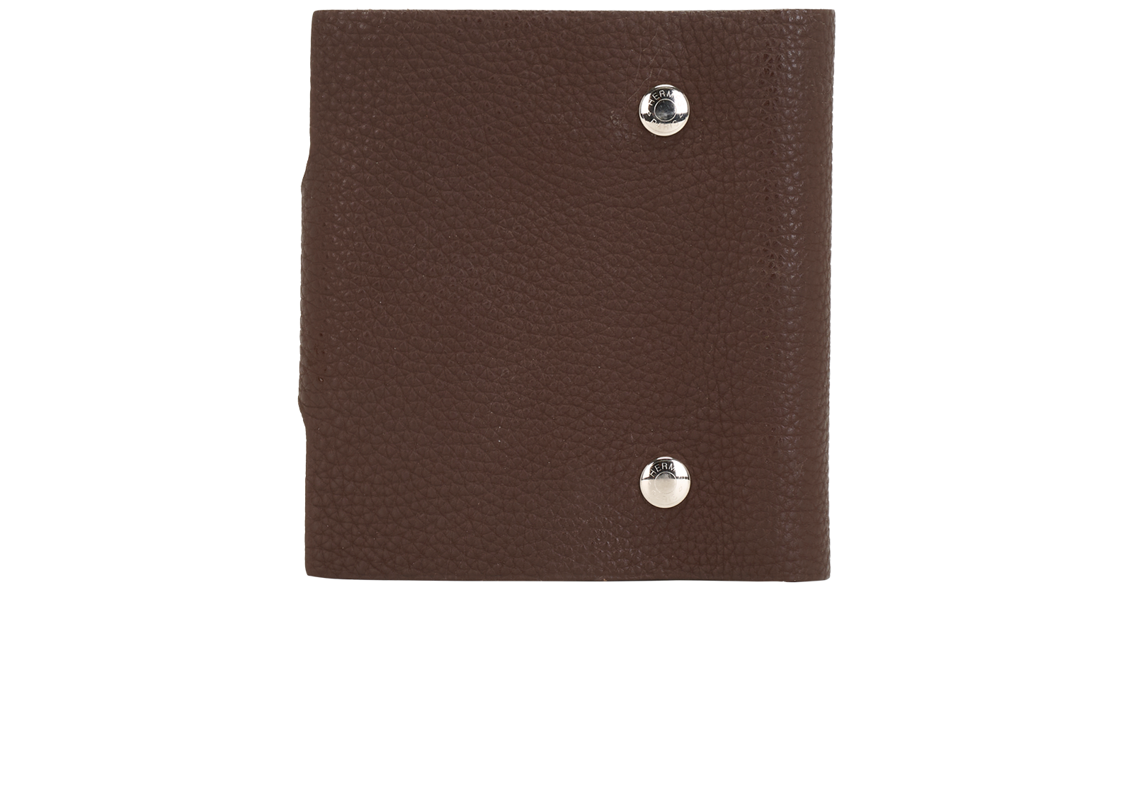 Hermes Ulysse Mini Notebook Cover, &pound;130, Accessories, Brown, Leather, Back view
